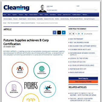 Futures Supplies Achieves B Corp Certification