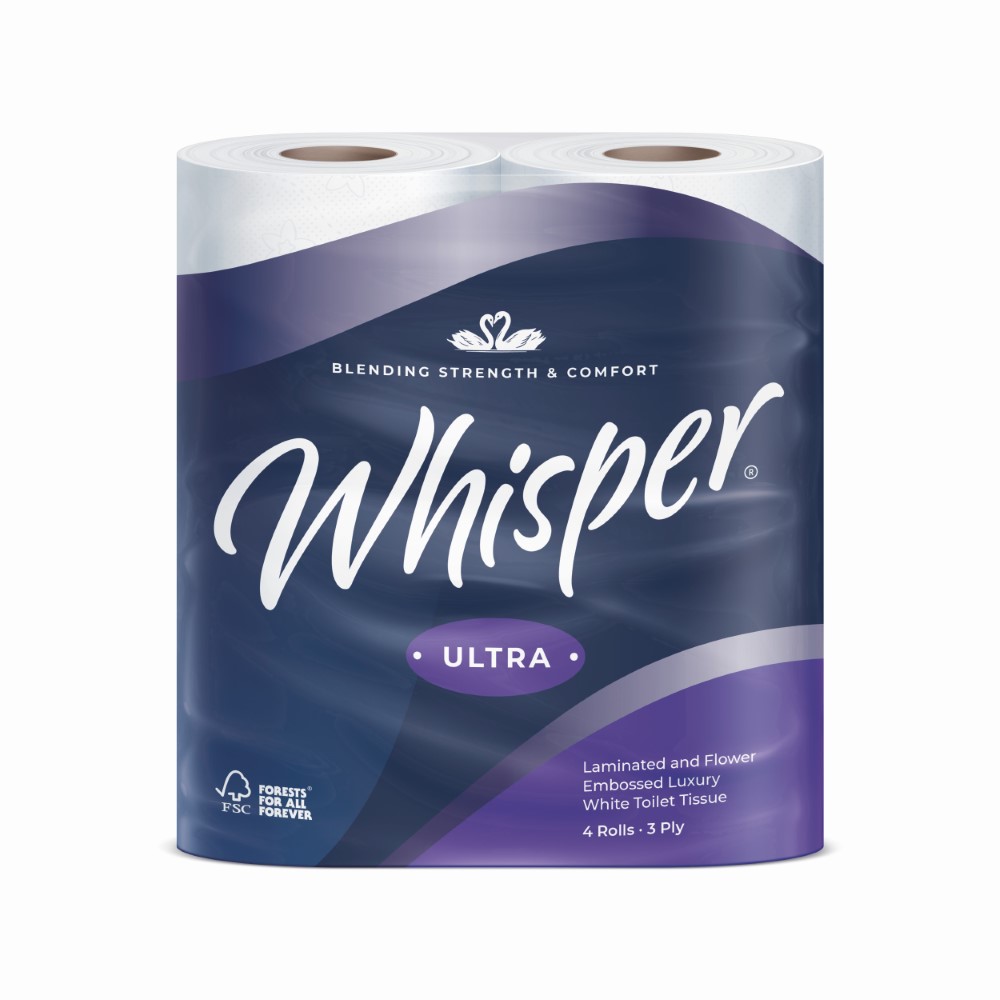 Whisper Ultra 3ply Luxury Toilet Rolls
