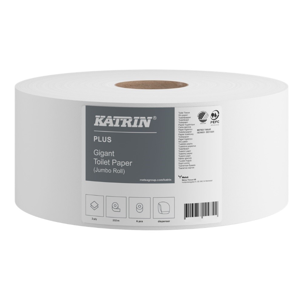 Katrin Plus 62110 Jumbo Toilet Toilet Roll 300m