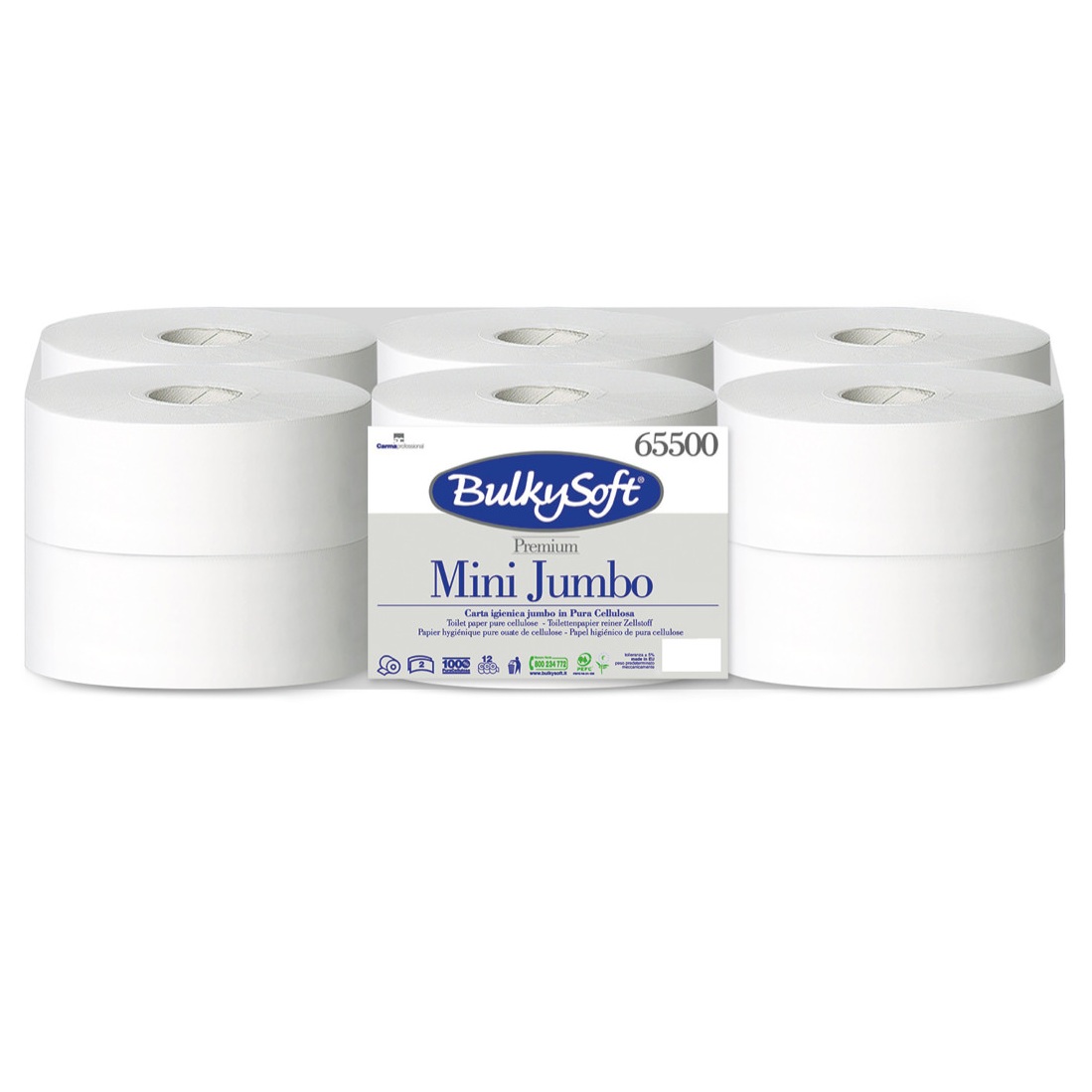 Bulky Soft Premium Mini Jumbo Toilet Roll 145m