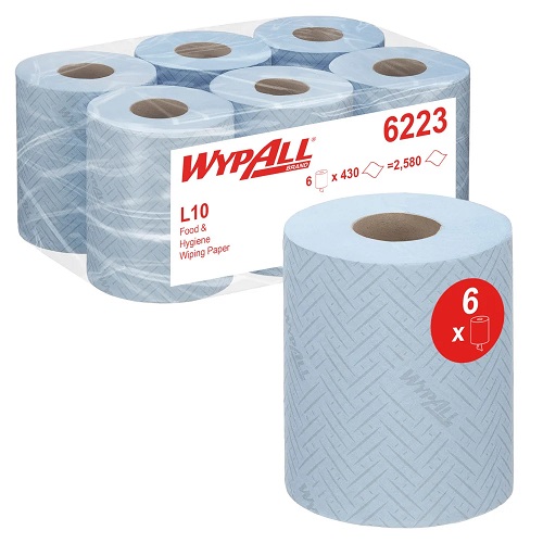 KC 6223 Blue Wypall REACH Centrefeed Roll L10 1ply 430 Sheet / 163.4m