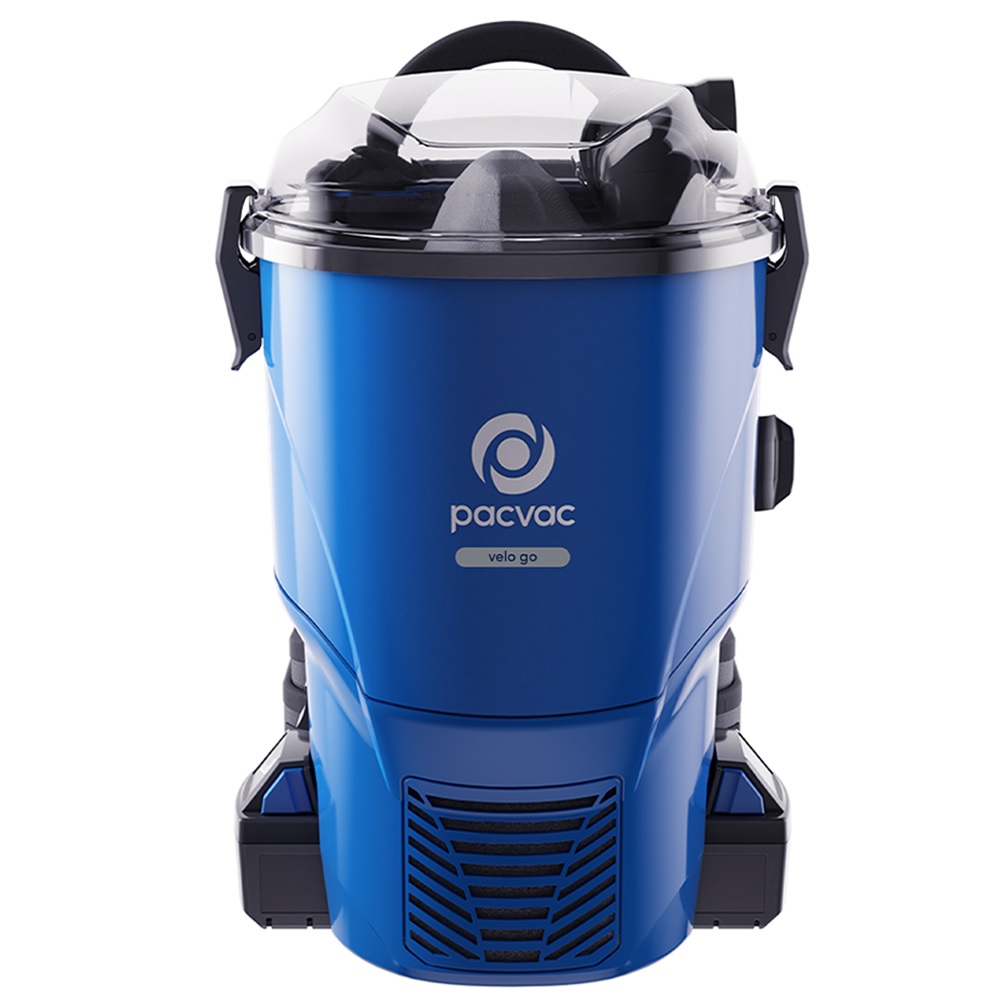 Pacvac Velo Go Backpack Battery Vacuum - Includes Charger + 1 Set of 2x Batteries