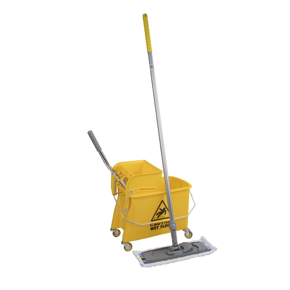 Yellow Microspeedy Bucket + Microfibre Flat Mop Kit
