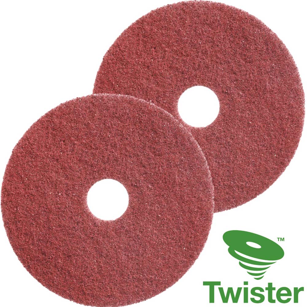 Twister Diamond Floor Pads 12&#39;&#39; Red