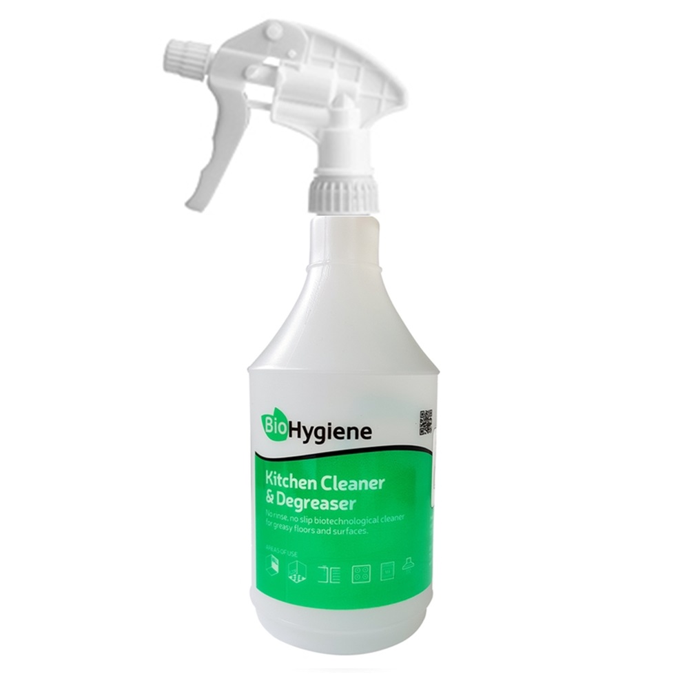 BioHygiene Kitchen Degreaser - Empty Trigger Spray Bottle 750ml