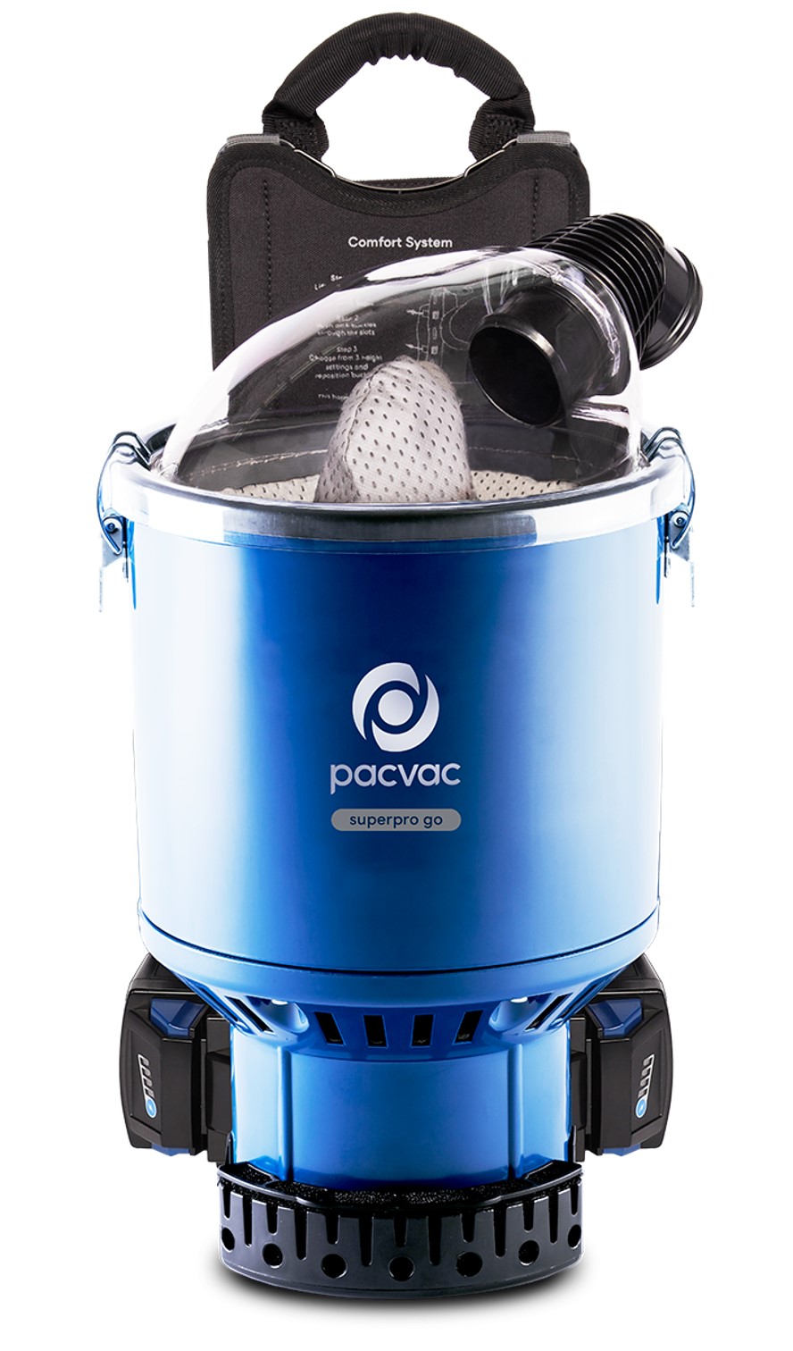 Pacvac Superpro Go - Battery Powered Cordless Backpack Vacuum Cleaner