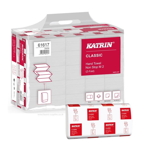 Katrin 61617 Non Stop Hand Towel M2 2Ply Z Fold (Narrow)