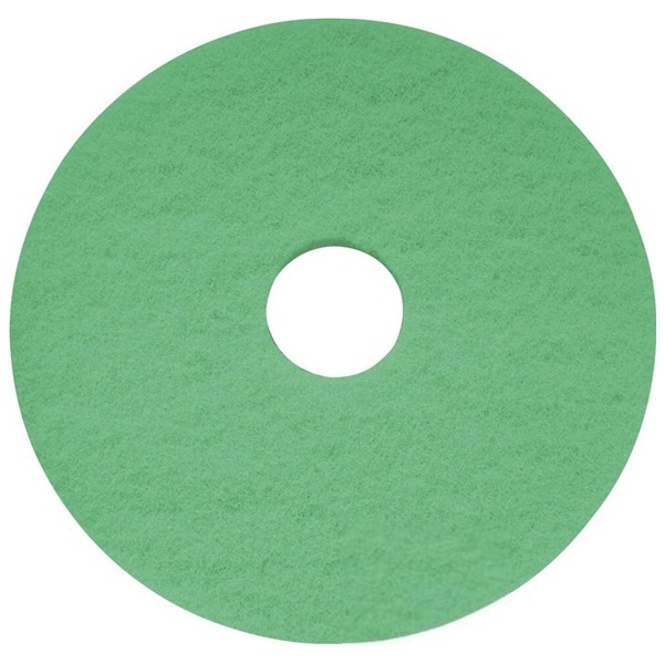 Click for a bigger picture.17'' Green Floor Pads - 100% Recycled Polyester