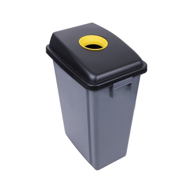 Click for a bigger picture.60L Recycling Buddy Bin With Yellow Holed Lid