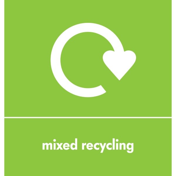 Click for a bigger picture.Recycling Sticker Green Mixed Recycling